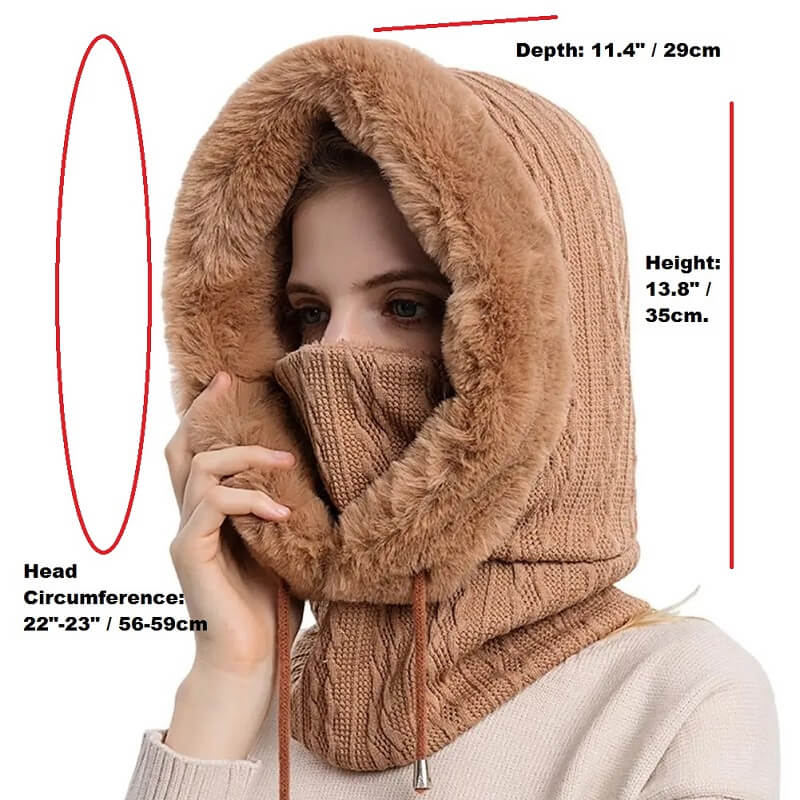 3-In-1 Winter Hooded Neck Warmer for Women