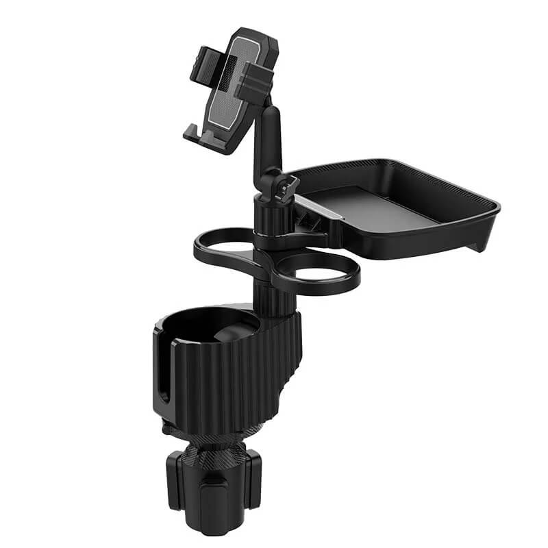 The AUTOBUD 5-in-1 Car Cup Holder with Food Tray & Cell Phone Holder