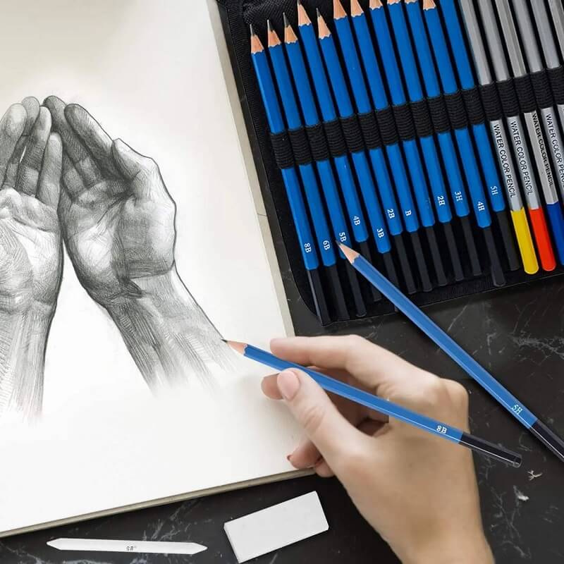 Professional 71-Piece Art Kit with Sketchpad