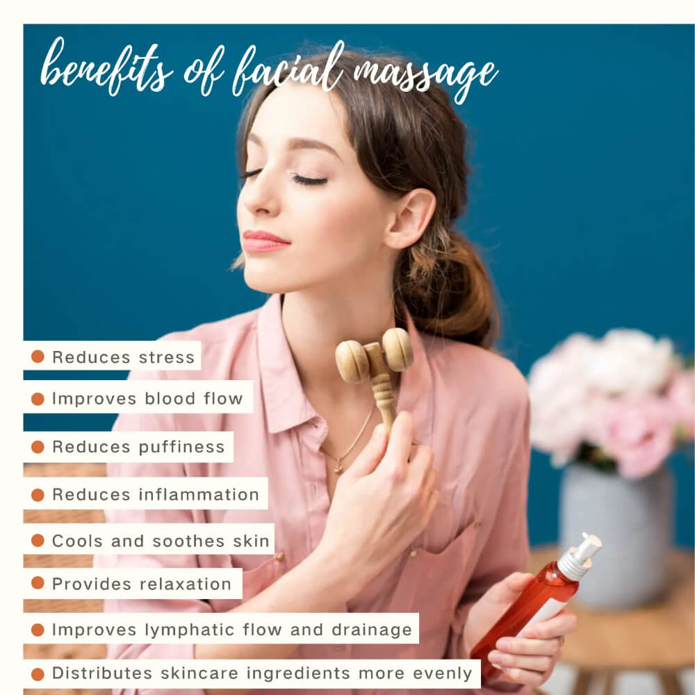 8 PCs Wooden Face Massager Set with Bag - Maderoterapia Facial Kit
