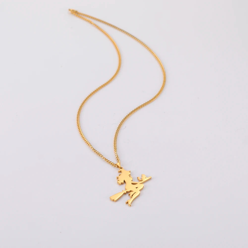 Witch Cat Mom Necklace