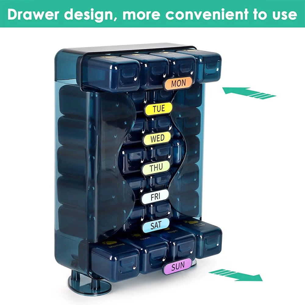 Weekly Pill Organizer - 4 Times a Day
