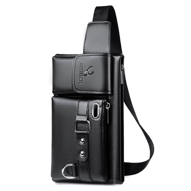 Water-Resistant Vegan Leather Crossbody Bag
