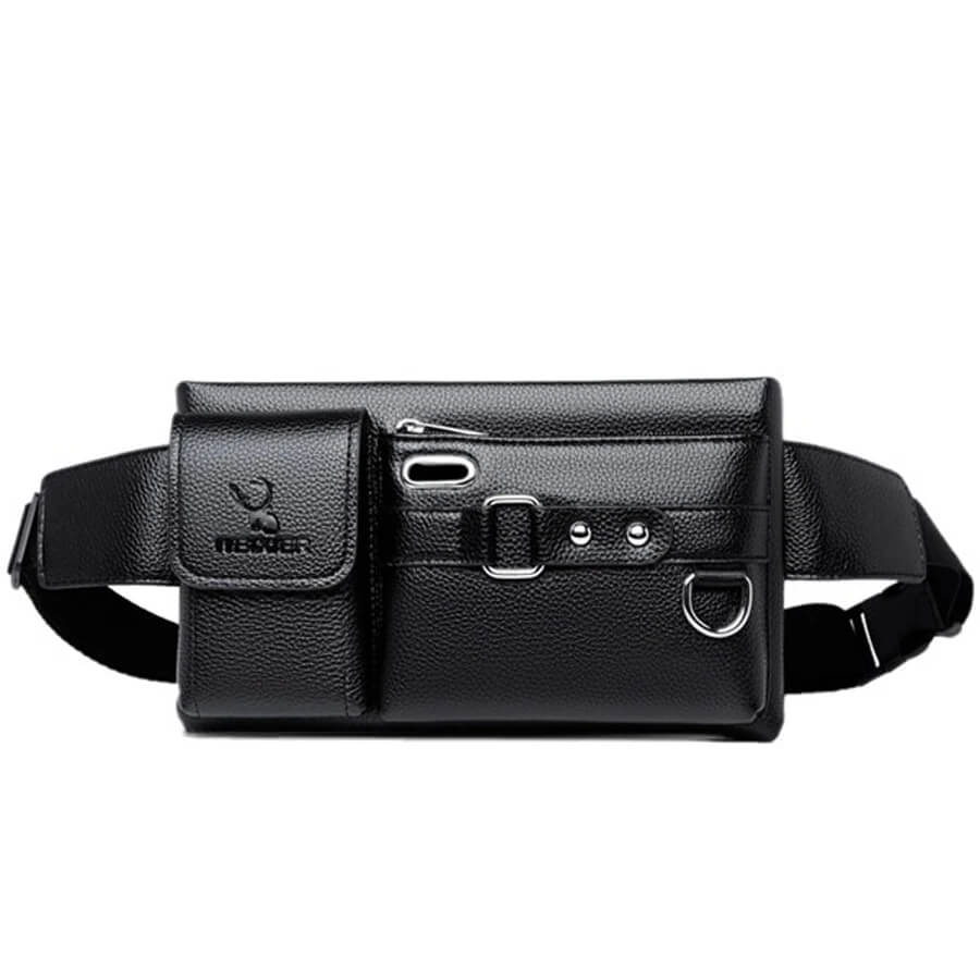 Water-Resistant Vegan Leather Crossbody Bag