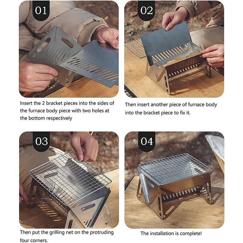 Stainless Steel Foldable Barbecue Grill