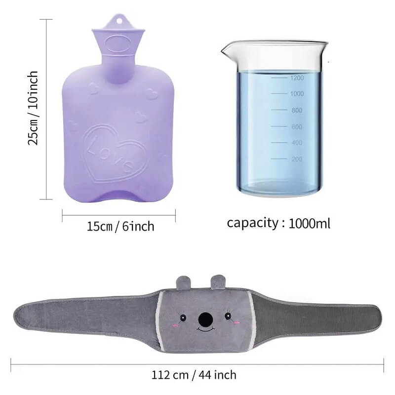 WarmRelief™ Hot Water Bottle with Belt & Cover