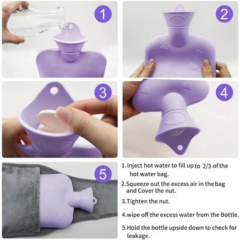 WarmRelief™ Hot Water Bottle with Belt & Cover
