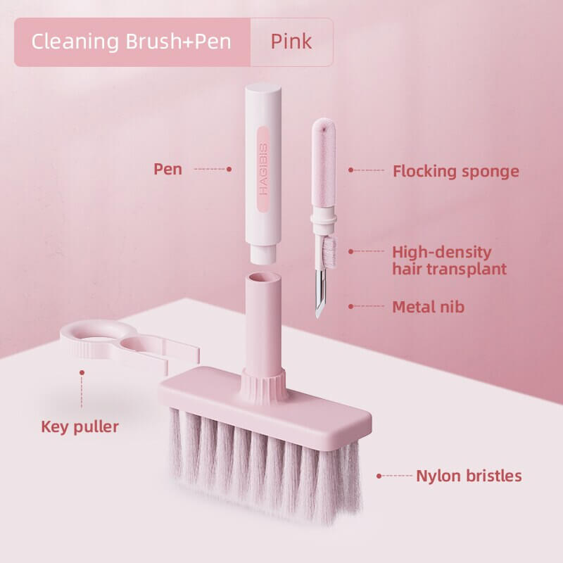 5 In 1 Keyboard & Earphone Cleaner with Large Brush
