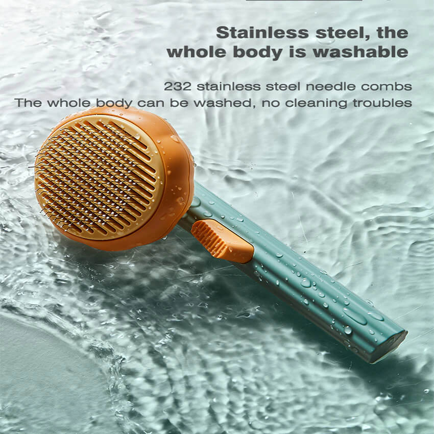Washable Pumpkin Cat Brush