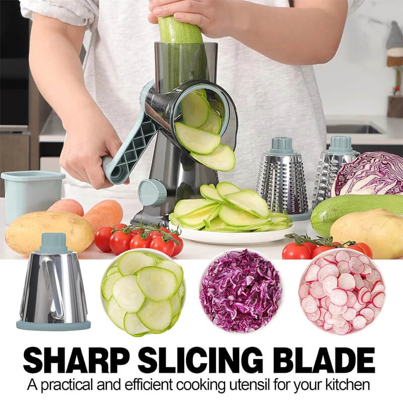 3-in-1 Rotary Slicer, Shredder & Grater