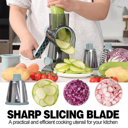 3-in-1 Rotary Slicer, Shredder & Grater