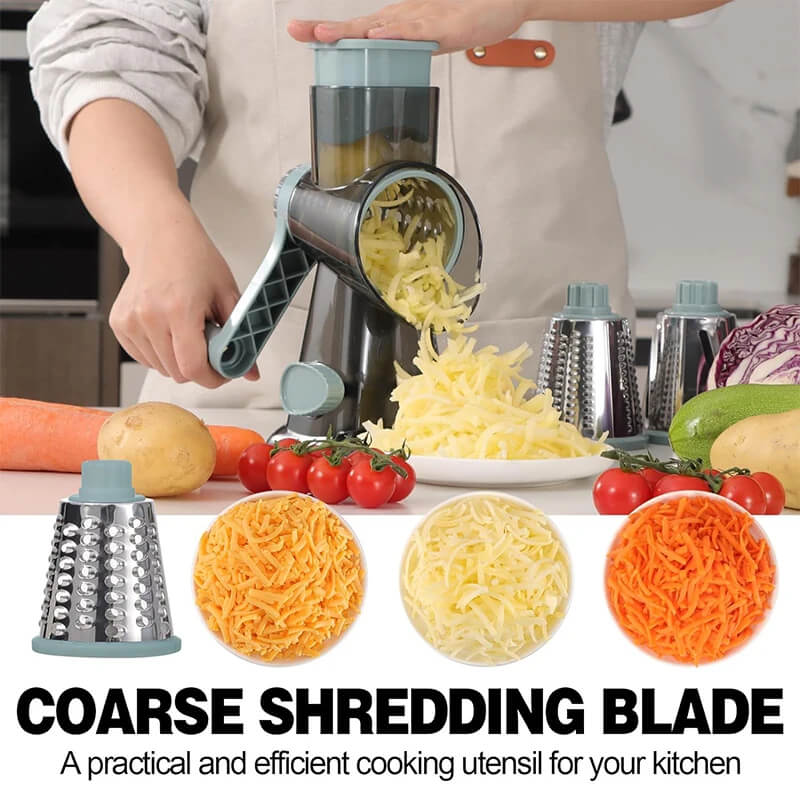 3-in-1 Rotary Slicer, Shredder & Grater