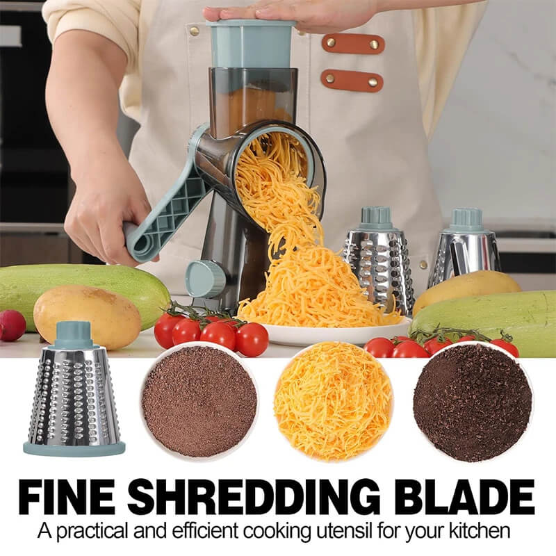 3-in-1 Rotary Slicer, Shredder & Grater