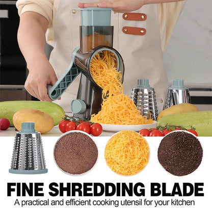 3-in-1 Rotary Slicer, Shredder & Grater