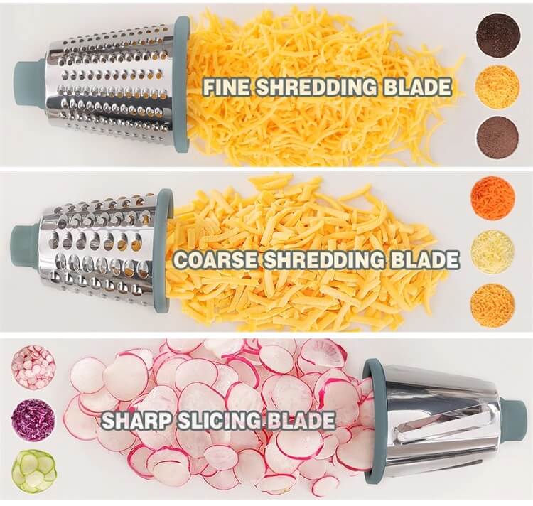 3-in-1 Rotary Slicer, Shredder & Grater