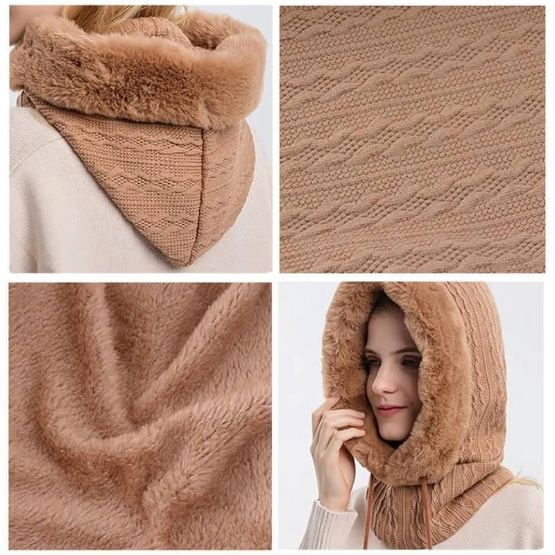 3-In-1 Winter Hooded Neck Warmer for Women