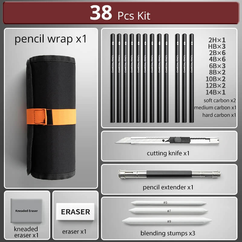 27/38/47-PC's Roll Up Canvas Pencil Wrap