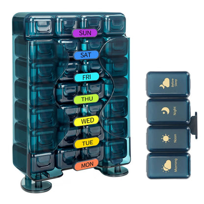 Weekly Pill Organizer - 4 Times a Day