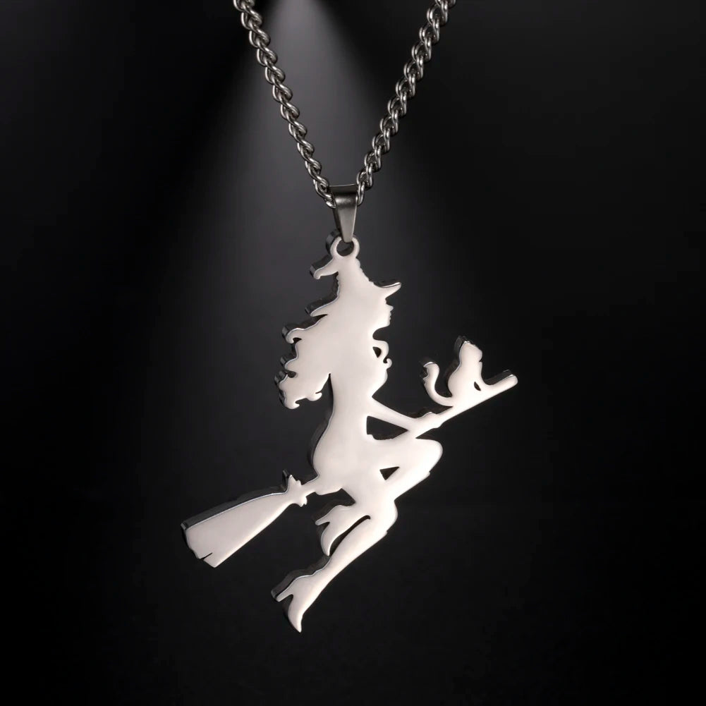 Witch Cat Mom Necklace