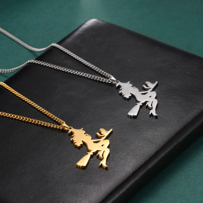 Witch Cat Mom Necklace