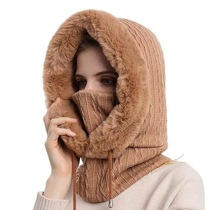 3-In-1 Winter Hooded Neck Warmer for Women