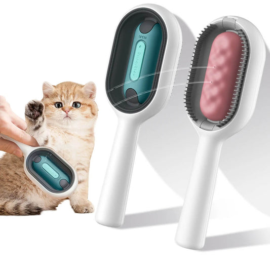 Double-Sided Cat Brush with Water Tank