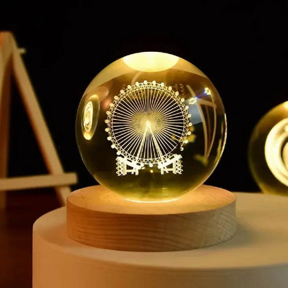 3D Crystal Ball Table Lamp