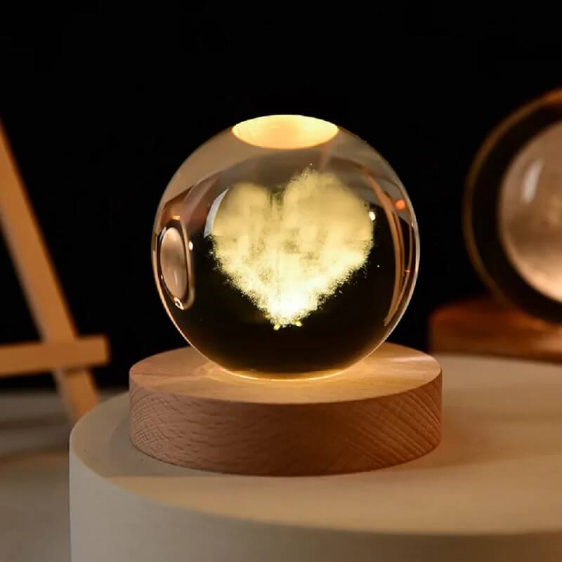 3D Crystal Ball Table Lamp