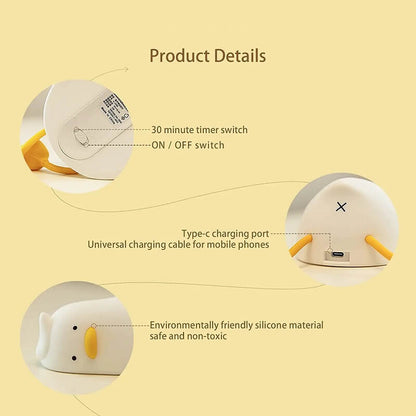 Lying Duck Squishy Night Light