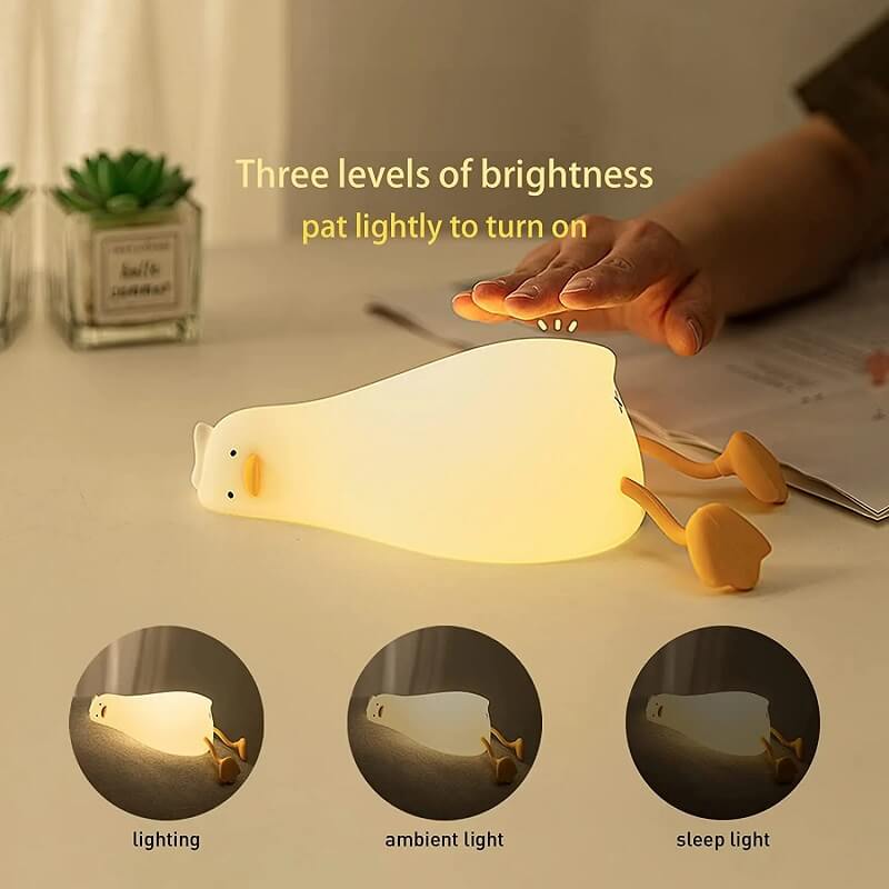 Lying Duck Squishy Night Light