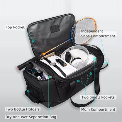 Large Capacity Sports Bag with Shoe Compartment