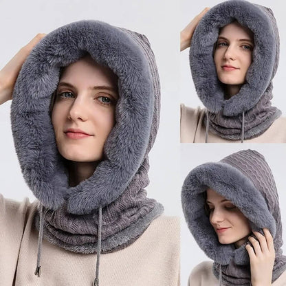 3-In-1 Winter Hooded Neck Warmer for Women