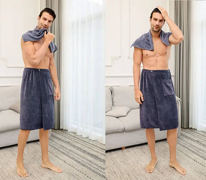 Wearable Bath Towel for Men