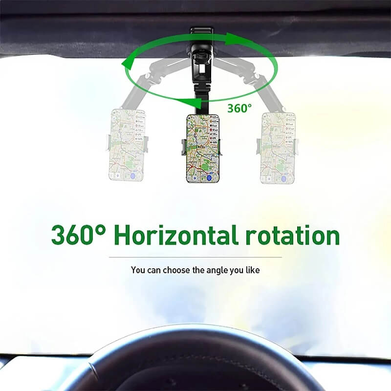 Multifunctional Sun Visor Phone Holder for Car - 360° Rotation