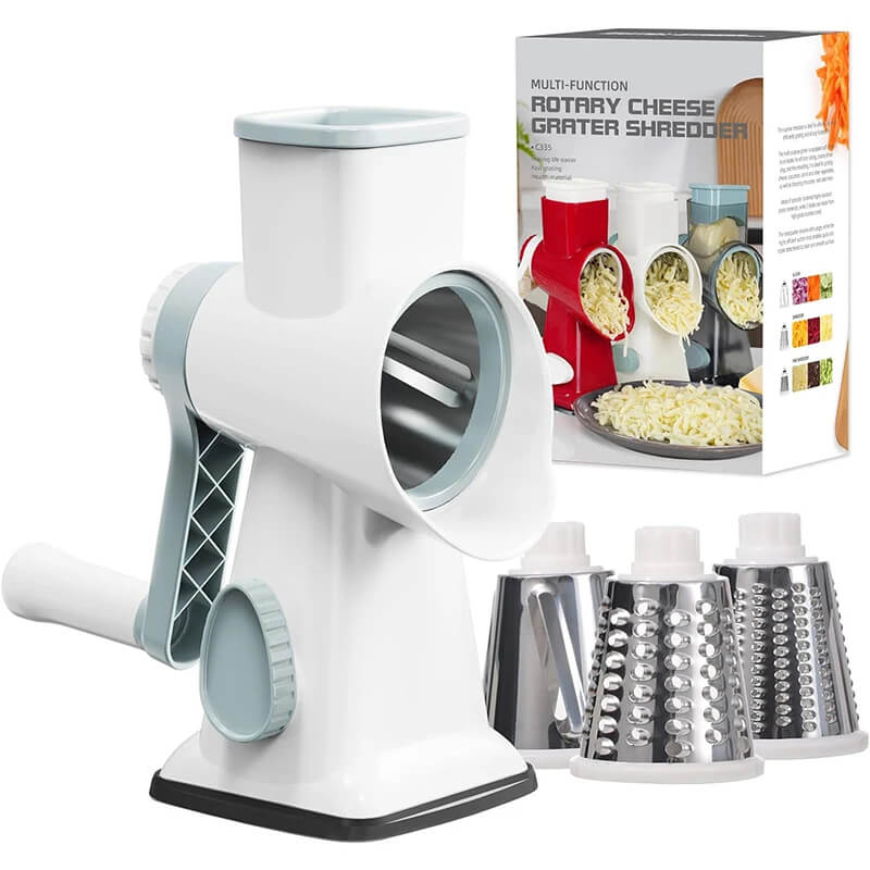 3-in-1 Rotary Slicer, Shredder & Grater