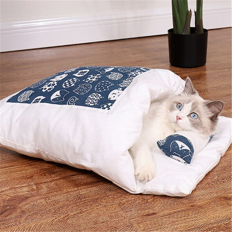 Japanese Cat Bed with Pillow